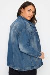 YOURS Plus Size Blue Washed Oversized Denim Jacket